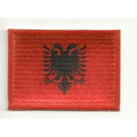 Patch embroidery and textile FLAG ALBANIA 7CM x 5CM