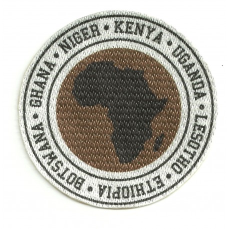 Textile patch AFRICA PAISES 8CM X 8CM