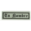 PERSONALIZED GOTIC GREY/BLACK Embroidery 10x2,4cm