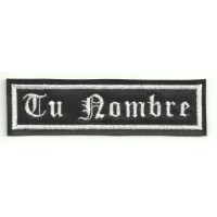 PERSONALIZED Embroidery Patch WITH GOTIC LETTER 10x2,4cm