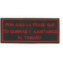 Embroidery Patch LAS FRASE BLACK/RED 14cmx6cm
