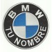 Parche bordado BMW TU NOMBRE LOGO 7.5cm