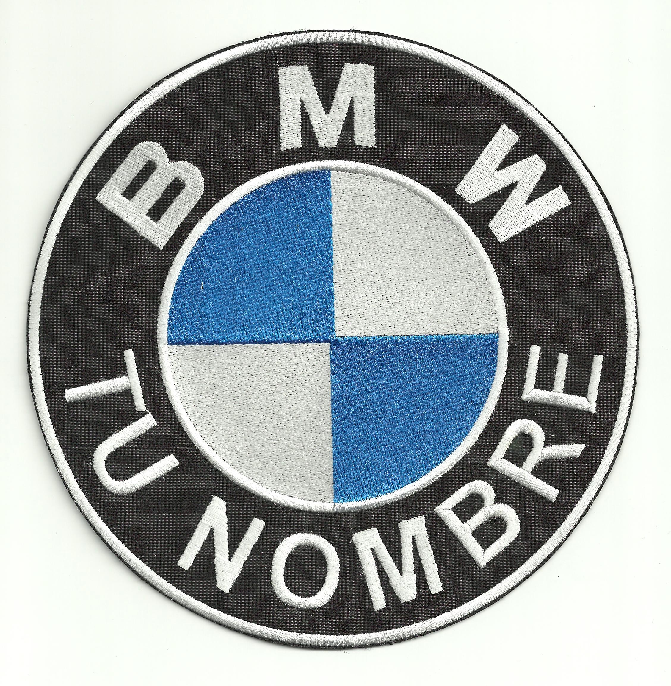 Parche bordado PERSONALIZADO BMW LOGO 7.5cm - Los Parches