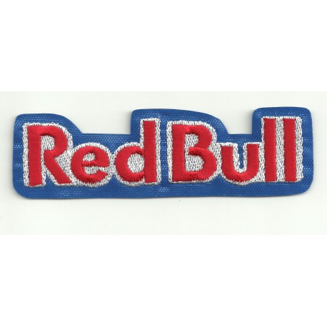 Patch embroidery RED BULL BLUE letras 10cm x 3cm