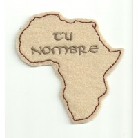 Embroidery Patch CON TU NOMBRE AFRIACA 9cm x 9cm