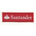 Patch embroidery BANCO SANTANDER RED 9cm x 3cm