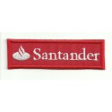 Patch embroidery BANCO SANTANDER RED 9cm x 3cm