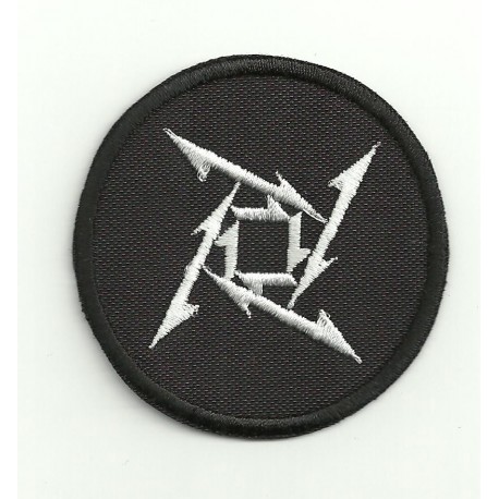 embroidery patch METALLICA LOGO BLACK AND WHITE 5.5cm