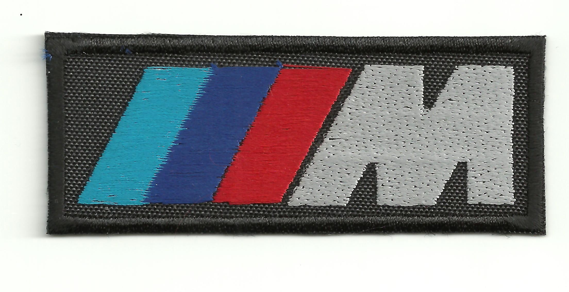 Parche bordado BMW M 8cm x 3cm Los Parches