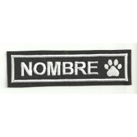 Embroidery Patch THE NAME OF YOUR PET 10cm X 2.8 cm