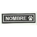 Embroidery Patch THE NAME OF YOUR PET fingerprint 10cm X 2.8 cm