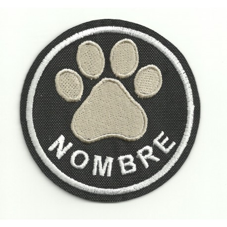 Embroidery Patch THE NAME OF YOUR PET 6cm diameter