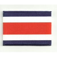 Patch embroidery and textile FLAG COSTA RICA 4CM x 3CM