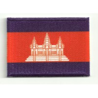 Patch embroidery and textile FLAG CAMBODIA 4CM x 3CM