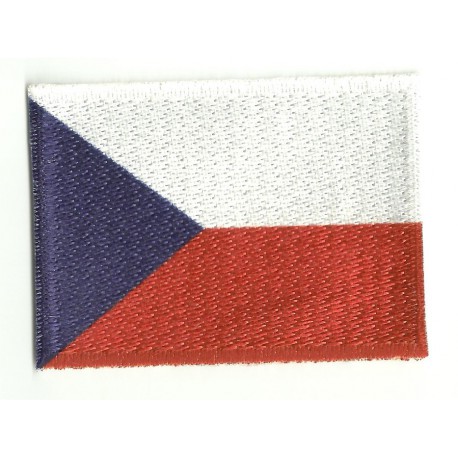 Patch embroidery and textile FLAG CZECH REPUBLIC 7CM x 5CM