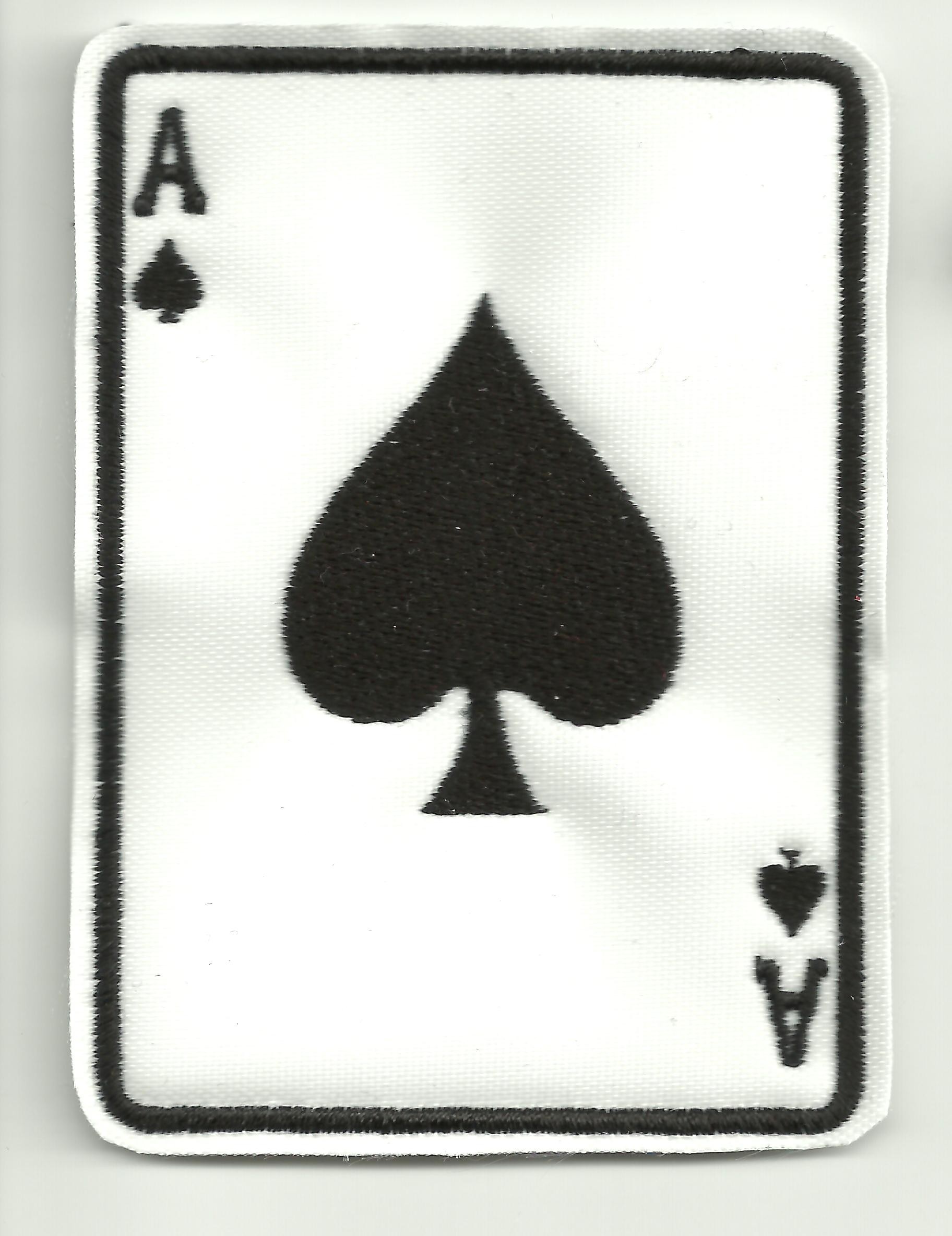 7 X 5 cm embroidered patch Ace of spades