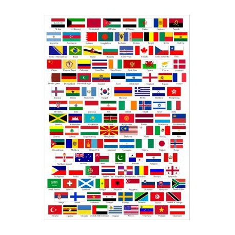 Patch embroidery and textile ANY FLAG of the WORLD 4cm x 3cm - Los Parches