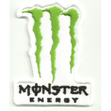 Patch embroidery MONSTER ENERGY WHITE 6CMx8CM