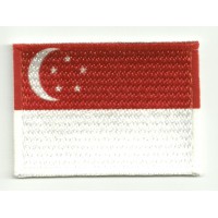Parche bordado y textil SINGAPUR 4CM x 3CM