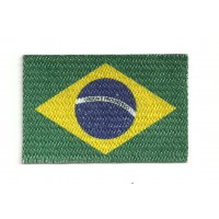 Parche textil y bordado bandera BRASIL 4cm x 3cm