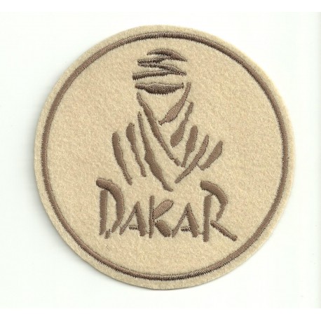 Patch embroidery DAKAR REDONDO BEIGE 3,5cm