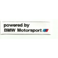 Parche bordado POWERED BY BMW MOTORSPORT 5cm x 1,5cm
