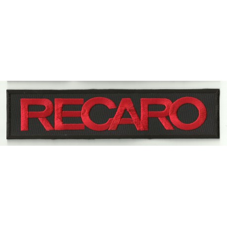 Parche bordado RECARO NEGRO / ROJO 4,5cm x 1,3cm
