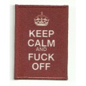 Patch textile and embroidery KEEP CALM FUCK OFF 7cm x 5cm