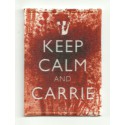 Patch textile and embroidery KEEP CALM CARRIE 7cm x 5cm