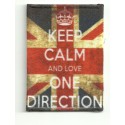Patch textile and embroidery KEEP CALM ONE DIRECTION 7cm x 5cm
