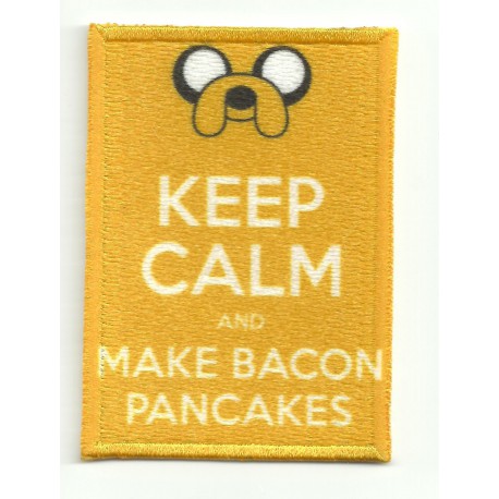 Patch embroidery KEEP CALM MAKE BACON 7cm x 5cm