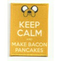 Patch textile and embroidery KEEP CALM MAKE BACON 7cm x 5cm