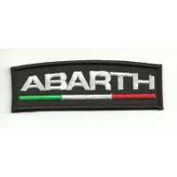 Patch embroidery ABARTH BLACK 9cm x 3cm