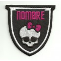 PERSONALIZED MONSTER HIGH embroidery patch 7cm x 7,5cm