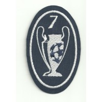 Embroidery patch 7 CUPS CHAMPIONS 5CM X 7,5cm