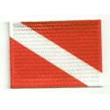 Embroidery and textile patch FLAG ALPHA 4cm x 3cm