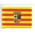 Patch textile and embroidery FLAG ARAGON 5CM X 7CM