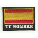  Embroidery patch PERSONALIZED SPAIN FLAG NAMETAPE 4,5cm x 3,3cm