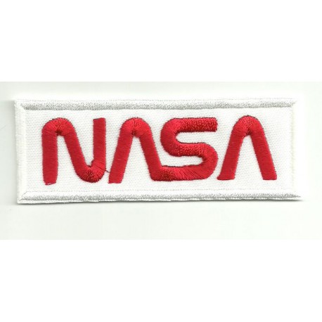 Parche bordado NASA BLANCO 9cm x 3,5cm - Los Parches