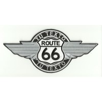 Embroidery patch ROUTE 66 WING YOUR NAME 20cm x 9cm