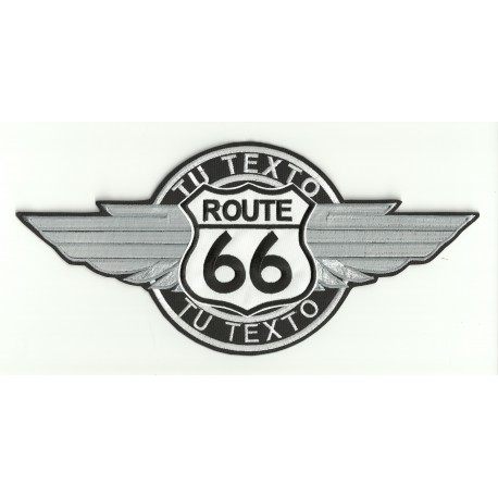 Embroidery patch ROUTE 66 WING YOUR NAME 20cm x 9cm