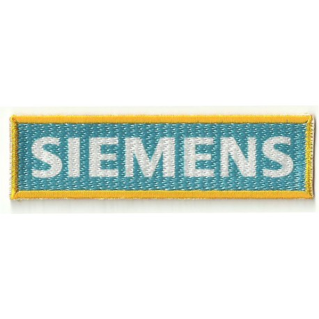 Textile patch textile and embroidrey SIEMENS 10cm x 3cm