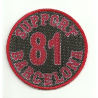 patch enbroidery and textile SUPORT 81 BARCELONA NEGRO 7,5cm x 7,5cm