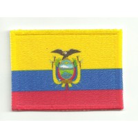 Textiles and embroidered patch flag ECUADOR 4cm x 3cm