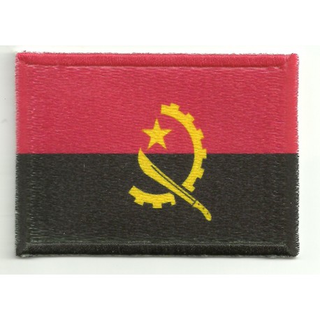 Patch embroidery and textile ANGOLA 7CM x 4CM