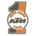 Parche textil KTM MOTO CROS 7,5cm x 11cm