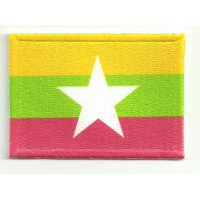 Parche bordado y textil MYANMAR 7CM x 5CM