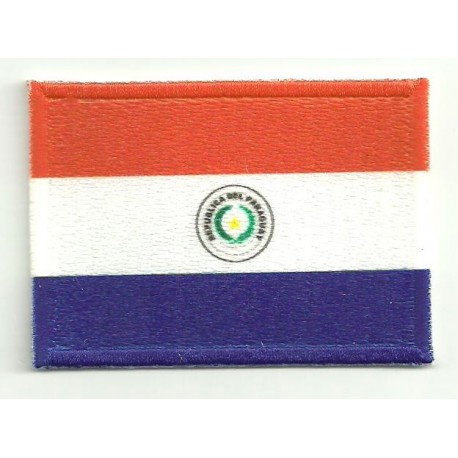 Patch embroidery and textile PARAGUAY 7cm x 5cm