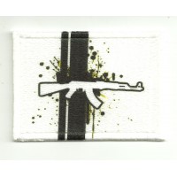 Patch embroidery and textile fLAG AK 47 7cm x 5cm