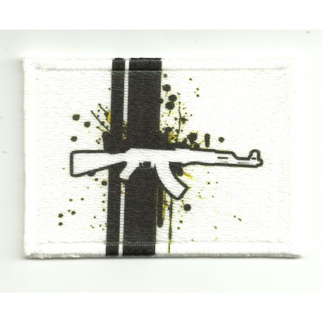 Patch embroidery and textile fLAG AK 47 7cm x 5cm